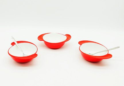 3 red bowl fancy